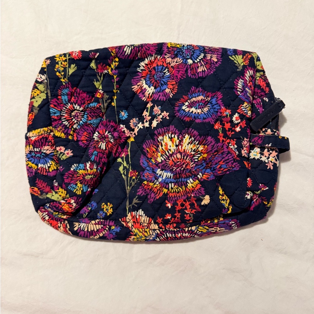 Vera Bradley Cosmetic travel bag in midnight wildflowers pattern